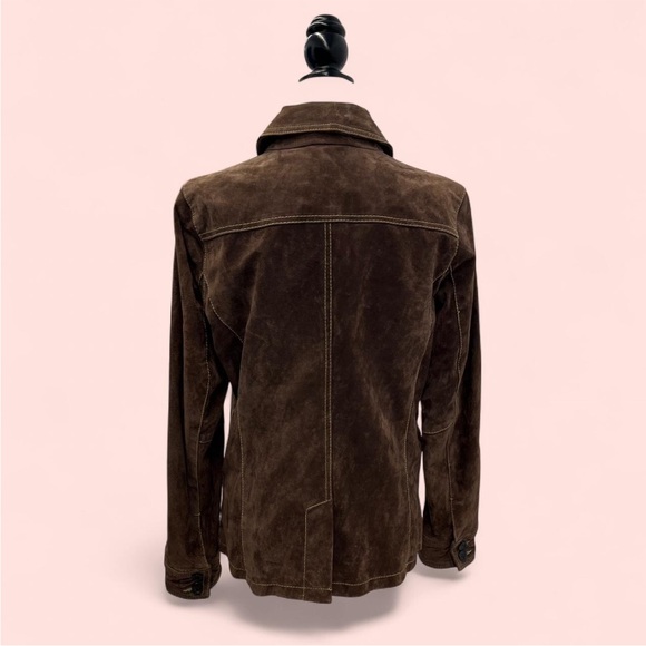 Brown Suede Women's Jacket - Picture 4 of 7